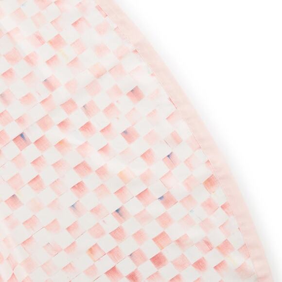 Mackenzie-Childs Rosy Check 90" Round Table Topper NEW - Picture 3 of 5